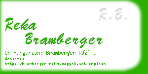 reka bramberger business card